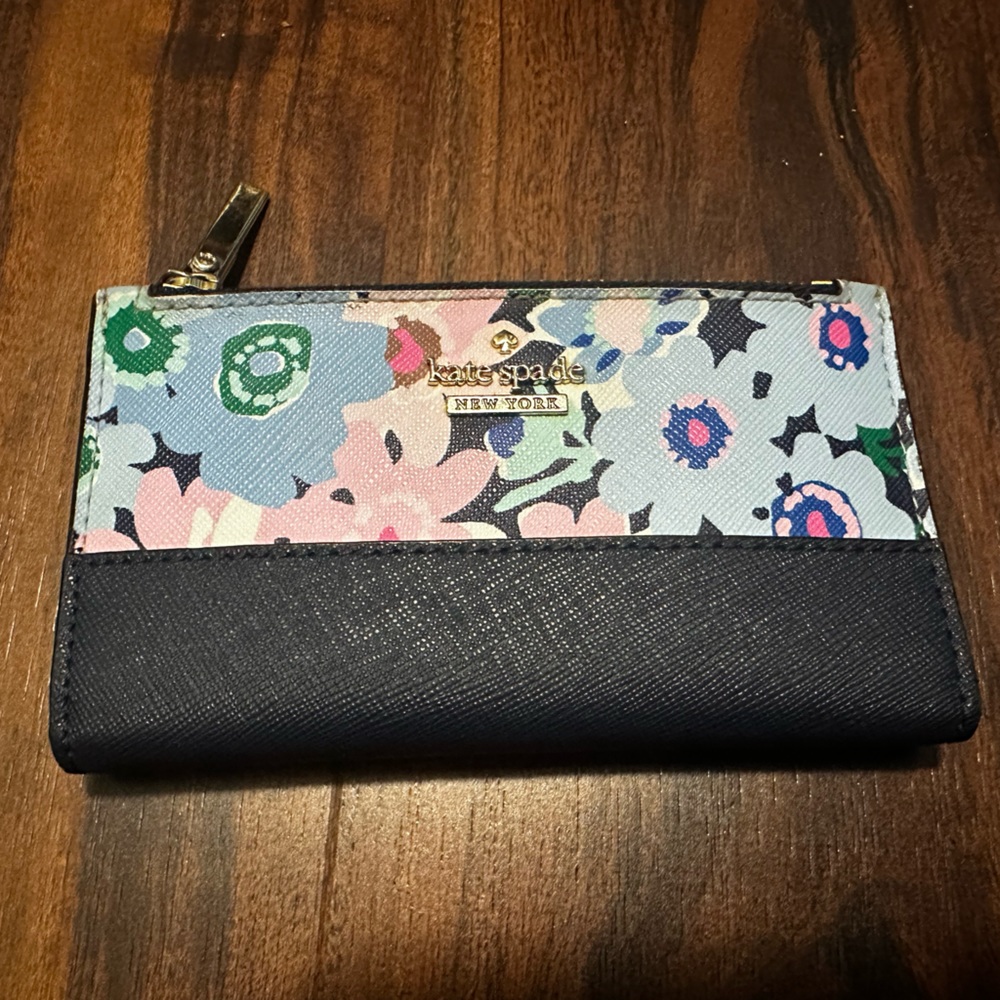 Kate Spade Floral Wallet Blue & Pink